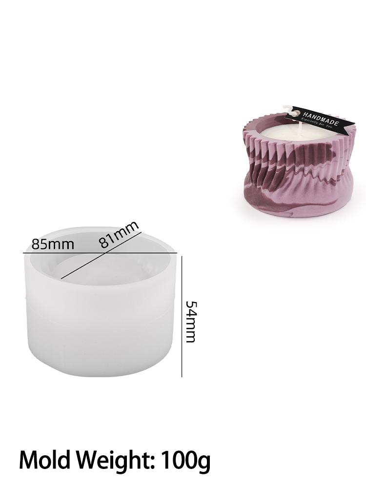 Concrete Stripe Candle Jar Silicone Mold Simplicity Wave Storage Tank Ornament Cement Plaster Flowerpot Resin Molds Home Decor