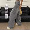 High Waist Straight Jeans Damen Locker Lässig Denim Hose Tägliche Straßenhose