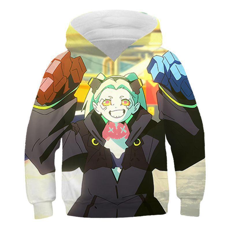Cyberpunk Cyberpunk, Edge Walker Children's Hooded Sweater 3D Digital Printing Children's Jacket Men