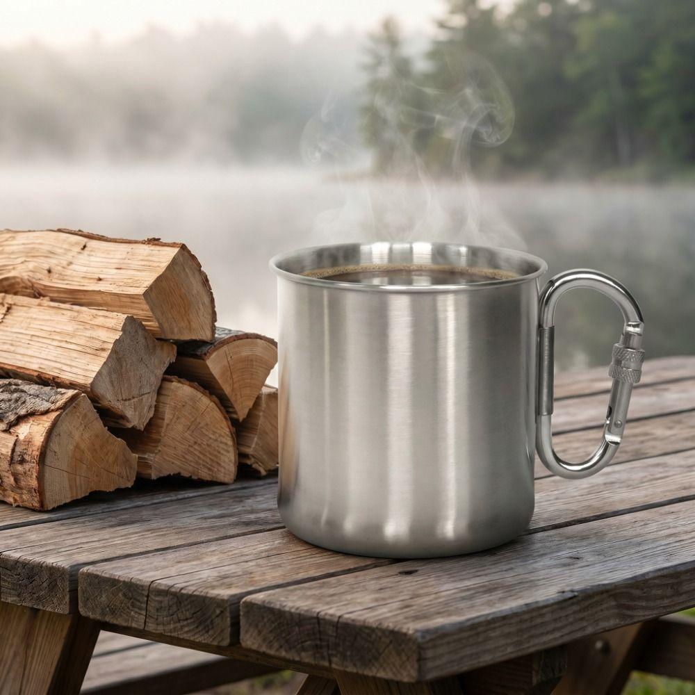 Stainless Steel Outdoor Backpacking Cup With Handle Portable Travel Cup  Outdoor Adventures