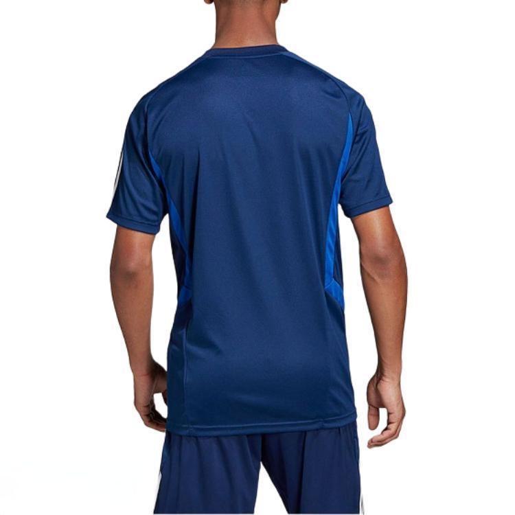Adidas T Shirts Men's Navy Blue V Neck Moderate Straight Fit DT5286