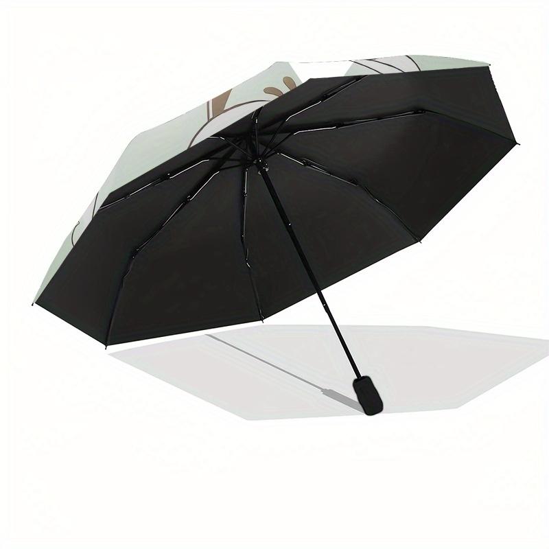 Pachadog Automatic Folding Umbrella-Simple 8-Rib Design, Bright Cartoon Pattern, Durable Iron Frame, Suitable For Travel, Outdoor, Beach-Cut