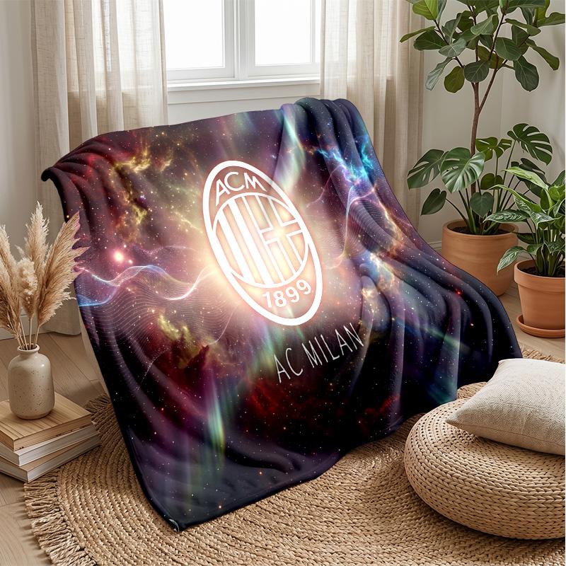 AC Milan Theme blanket Soft Flannel Blanket Plush Throw Blanket Cozy Sofa Bed Blanket for Home Decor