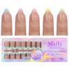 French Tip False Nails Detachable Press On Nails Full Cover False Nails Artificial False Nails Tips Manicure Supplies