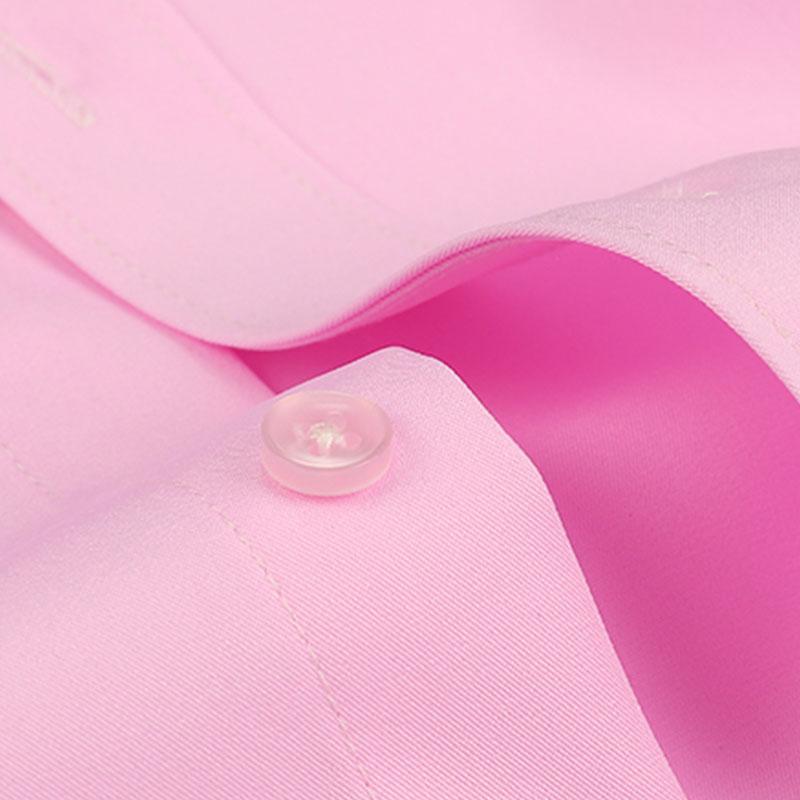 Men's new short sleeve shirt bamboo fiber casual non-ironing spring and summer shirt top high quality slim dress