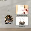 2D Flat Christmas Earrings Acrylic Pendant Earrings with Nativity Scene Pattern Christmas Accessories Gifts