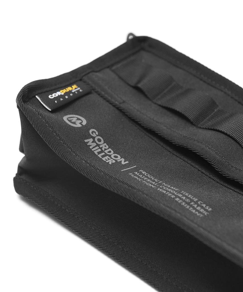 GORDON MILLER Car Cordura Tissue Case, Dark Gray, 1646553