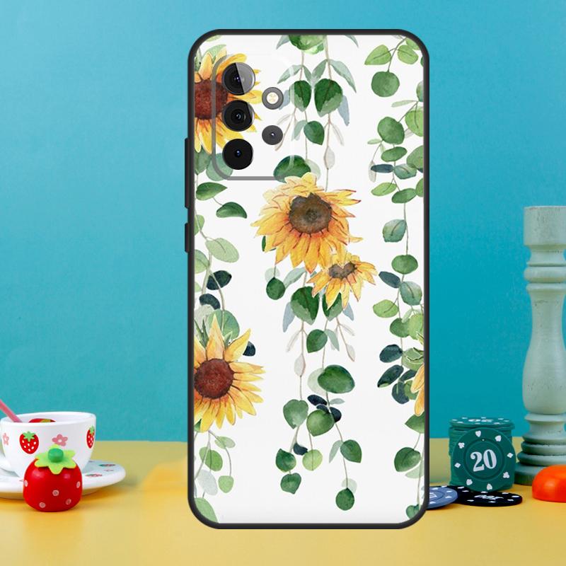 Sunflower Case For Samsung Galaxy A05 A36 A56 A26 A16 A53 A33 A13 A12 A32 A52 A55 A35 A15 A54 A34 A14