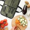 Professional Chef Knife Storage Bag Canvas Portable Handheld Knife Case with Zipper Waterproof Outdoor Picnic Camp BBQ Kitchen