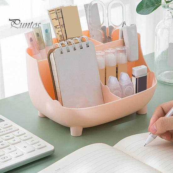 Organizer for Makeup Brushes And Tools Multi-functional Stationery Storage Box, Large Capacity 6 Grids Desk Organizer, Office Easy Access Case