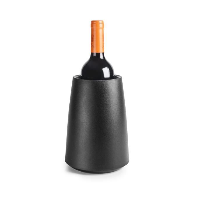 Refroidisseur de boissons - Confort - 15 x 21 cm - Plastique noir - Design pratique - Gel réfrigérant nero