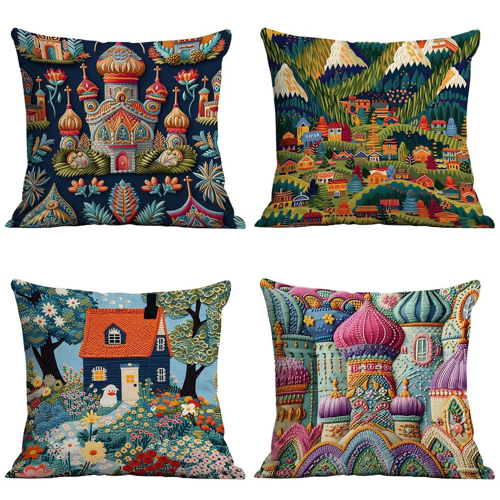New Retro Creative Ethnic Style Pillowcase Home Living Room Hotel Cushion Pillowcase Decoration