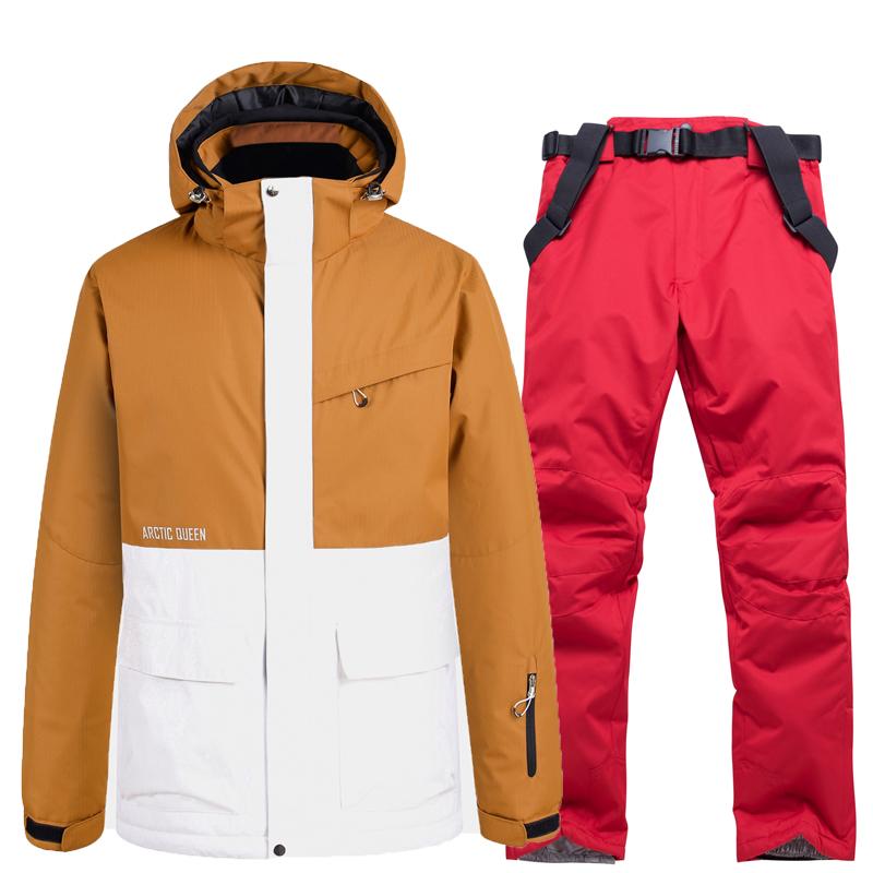 New Women's Ski Suit Winter Sports Breathable Warm Windproof Waterproof Skiing Snowboarding Jacket and Pants Men Ski Set Snowsuit