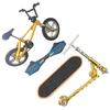 Mini Finger Skateboard Set Home Decor Fun Party Favors Alloy Fingertip Movement Bike Scooter Educational Toy Lightweight Desktop