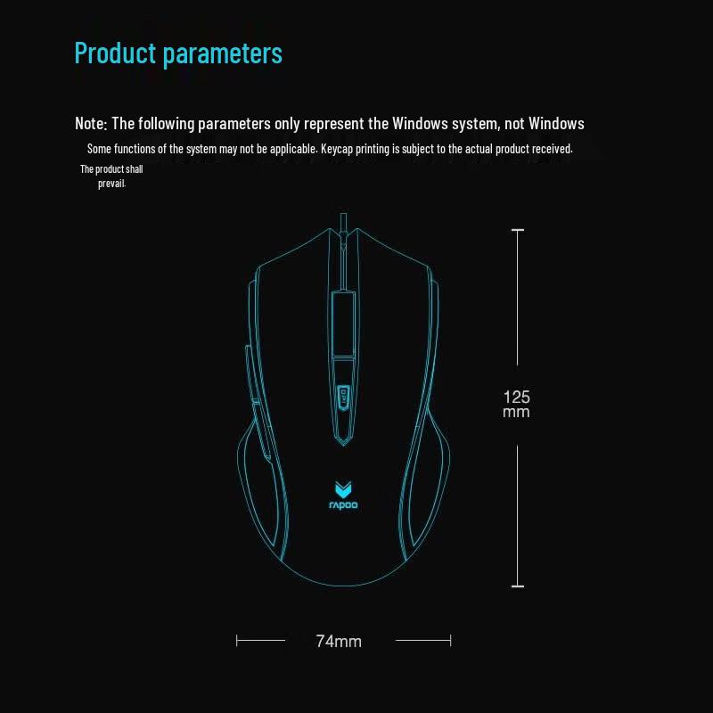 Rapoo Ergonomic Gaming Mouse