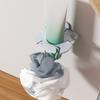 Toothbrush Holder Wall Mounted Self Adhesive Toothbrush Organizer with Toothpaste Slot Quick Drain Design
