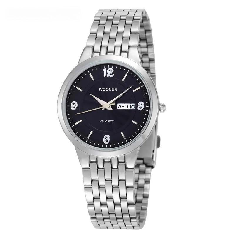 Mens Watches Top Brand Luxury Ultra Thin Watches For Men Silver Steel Quartz Date Day Watch Waterproof Shockproof Reloj