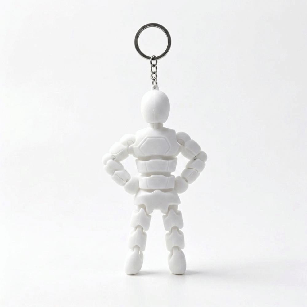 Movable Joints 3D Printed Keychain Creative Styling Stress Relief Toy Hanging Ornament Pendant