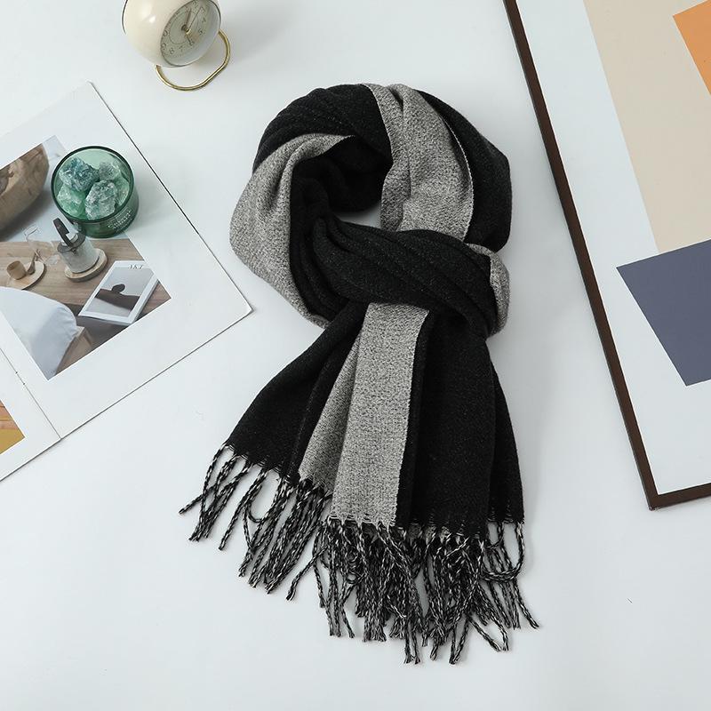 Women's Double-sided Wool Cashmere Scarf Shawl: New High-end Autumn/Winter 2026 Style