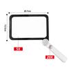Koundeneko Handheld Magnifying 5x with Large Easy To Use and Perfect for Anniversary Gift Glass, Magnification, Foldable, Square, Handle, Size,