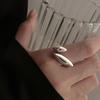 XINYI Silver colour Ring For Women Flat Simple Finger Open Vintage Handmade Ring Allergy For Party Birthday Gift