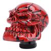Skull Shift Knobs Resin Comfortable Grip Samurai Skull Shifter Handle Knob with 3 Adapters for Most Manual Transmissions Car Red
