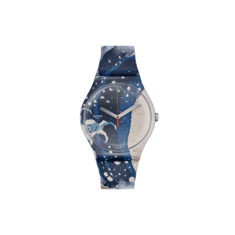 Swatch Series Quartz Movement 30M Water Resistant Watch 41Mm Blue Dial Silicone Strap Men watches SUOZ351 Blue Watch Case