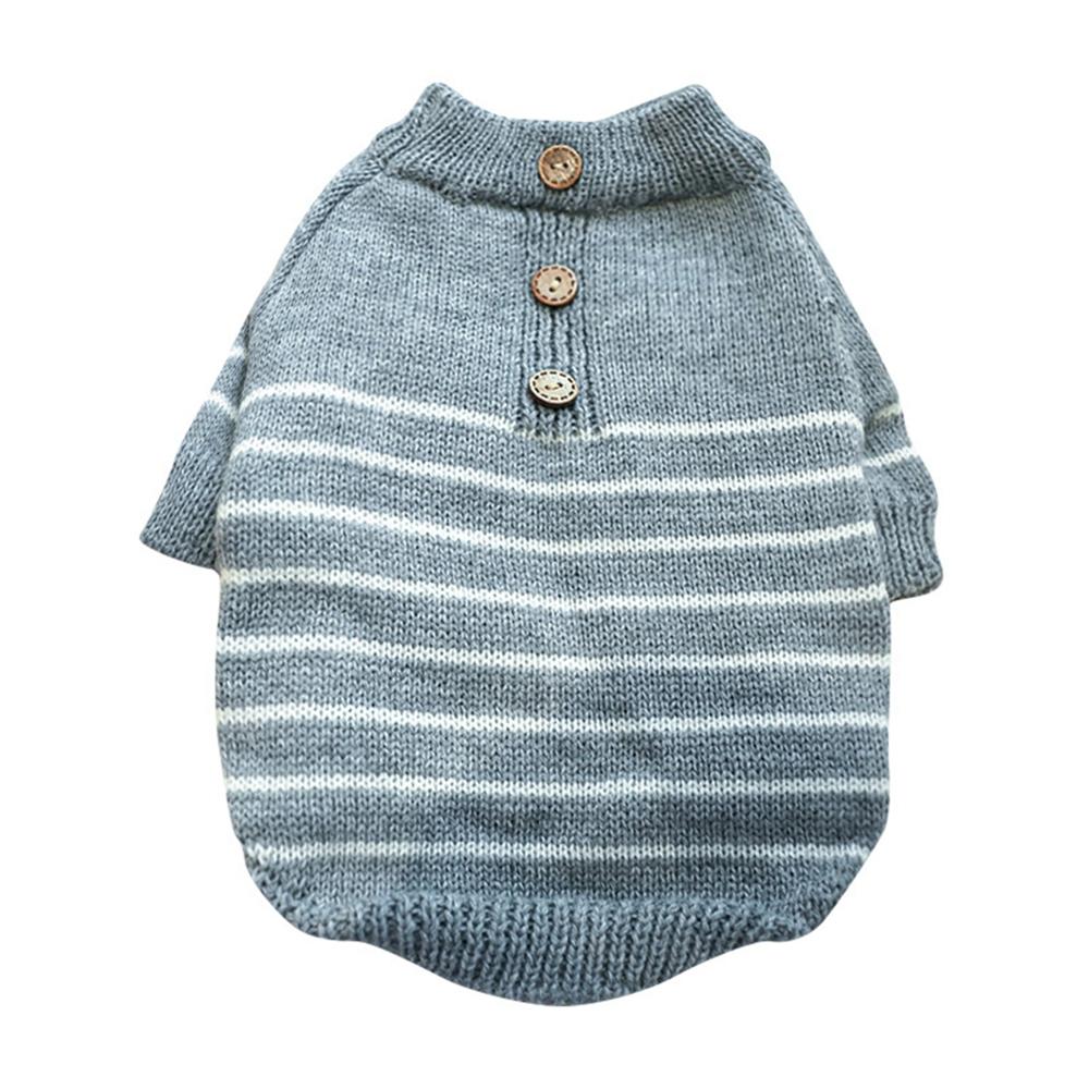 

Pet Dog Sweater Winter Warm Dog Clothes for Small Medium Dogs Puppy Cat Vest Clothing Chihuahua French Bulldog Yorkie Coat XL сірий колір