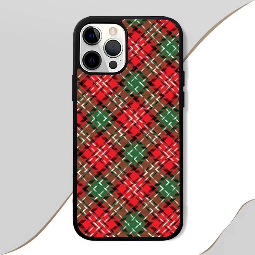 Plaid Fashion Phone Case Mobile Suitable For Apple 17 Air 16 PRO MAX 15 14 13 12 11 Patch Black Hard Shell