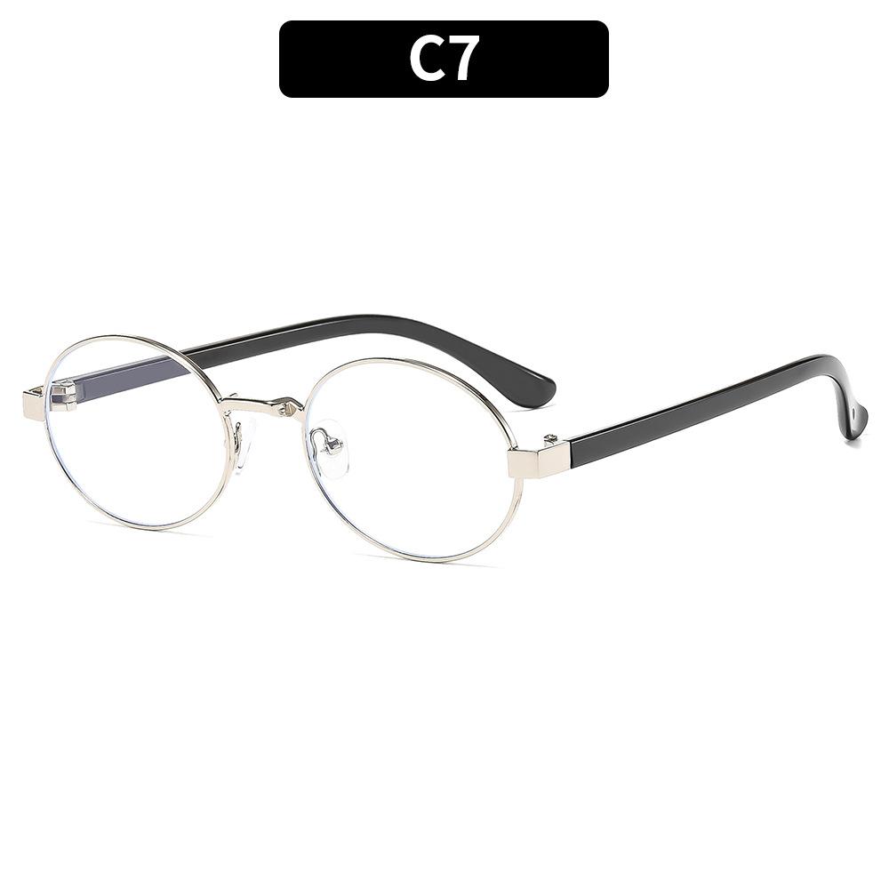 New Fashion Oval Sunglasses Women And Men Luxury Brand Trendy Metal Frame Sun Glasses Uv400 Classic Black Shades