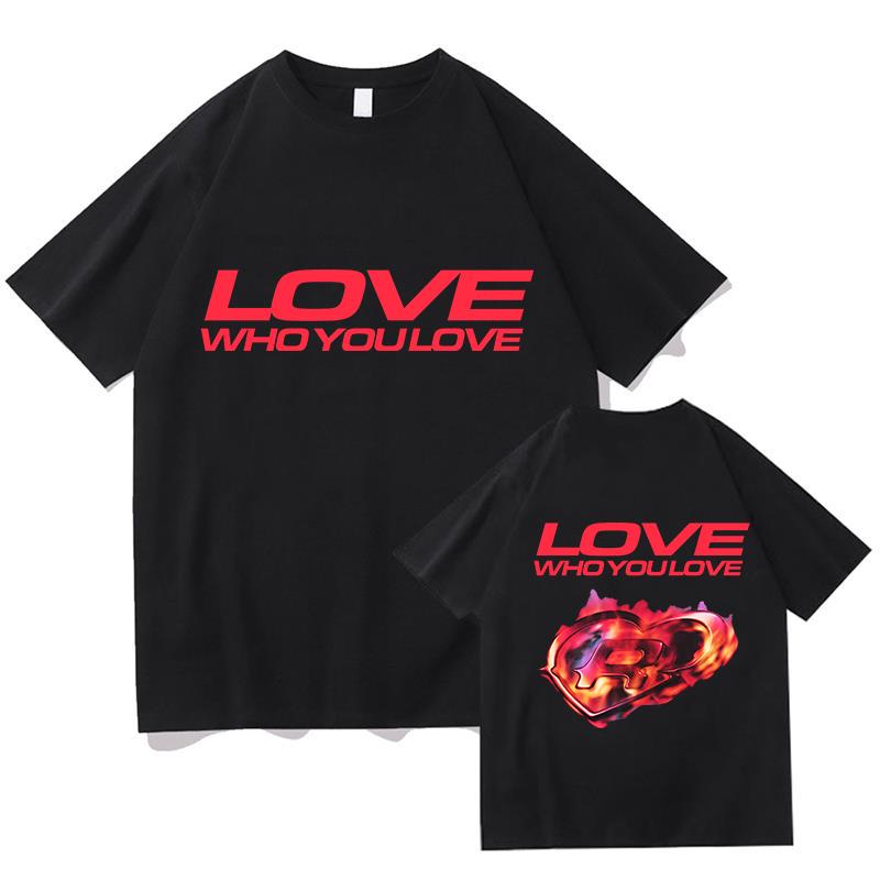 Romy Love Who You Love Graphic T-shirt Casual Tshirts Unisex Streetwear Hip Hop Pure Cotton Loose Men/Women T Shirt Clothes Tops