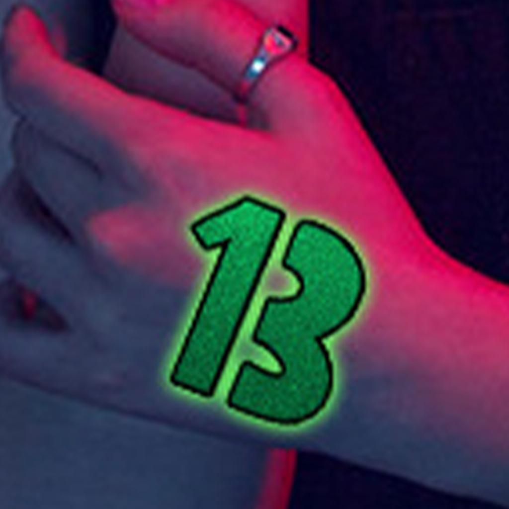 Paster Fans Party Party Temporary Stickers For Face Arms Chest Legs Fluorescent Light 11PC