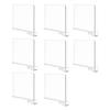 8 Pack Clear Acrylic Shelf Dividers, Wardrobe Organiser & Separator for Clothes, Towels and Bags, Tool-    Partition for Wooden Shelves (F