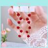 Elegant Rose Flower Drop Earrings With Silver Needle For Women And Gift