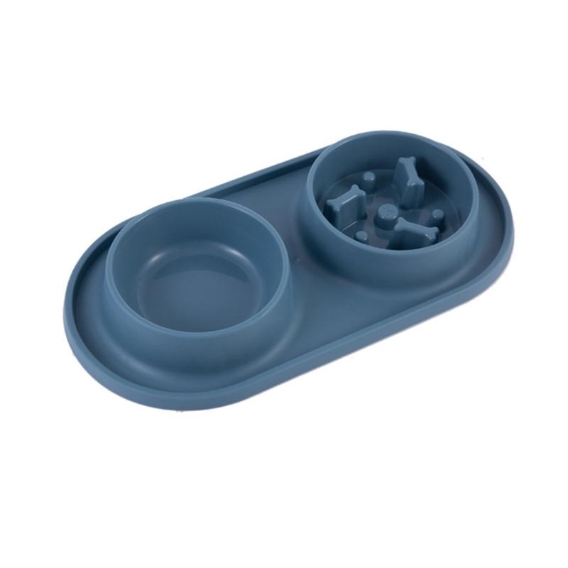 Dogs Bowl Raised Cat Food Bowls with Detachable Bowl Pet Food Feeder синий