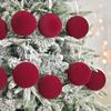 9pcs Flocking Large Size Christmas Balls Xmas Tree Pandent