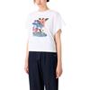 Emporio Armani SS23 Sequin Decorated Printed Round Neck Pullover Short Sleeve T-Shirt Women Tops White 6R2T7J-2J53Z-0100