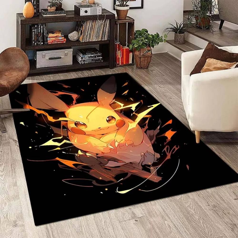 Pokemon Pikachu Carpet Pokeball Themed Playful Kids Rug for Living Room Bedroom Decor Leisure Balcony Mat Fans Gift