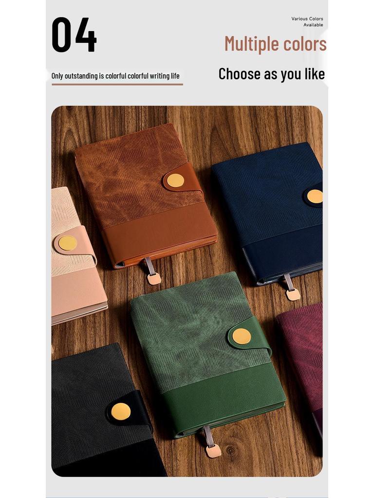 A5 Soft Leather Buckle Notebook: Customizable Diary Gift Set
