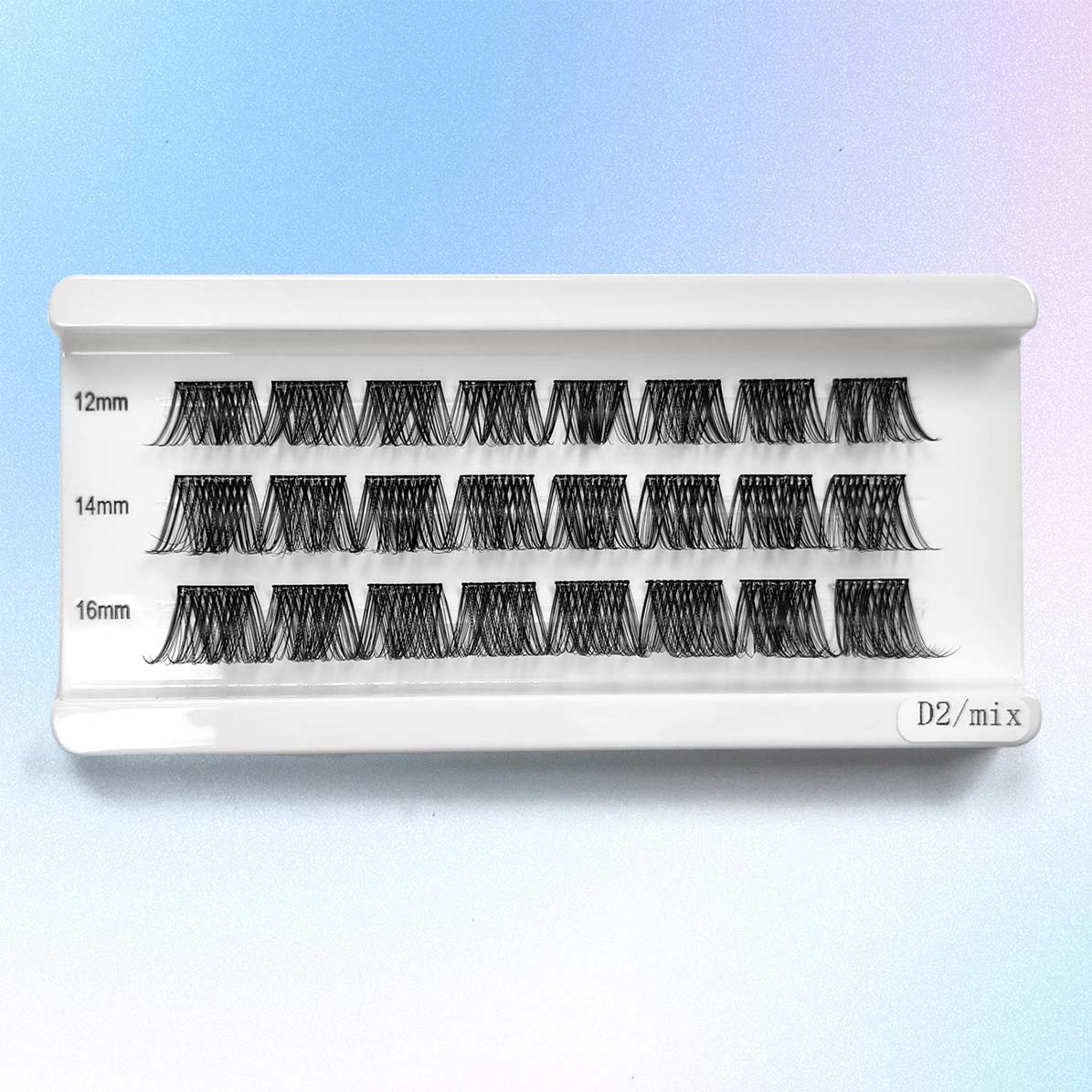 Factory Price 3D Glue Free Cat Eye Natural Lash Cluster Kit Custom Logo Segment Lashes Cruelty-Free Reusable Self Adhesive Natural Long&Mix&plastic tray