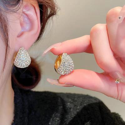 2025 Personalized Fashion Water Drop Diamond Earrings for Women - Light Luxury, Versatile, High-End Style