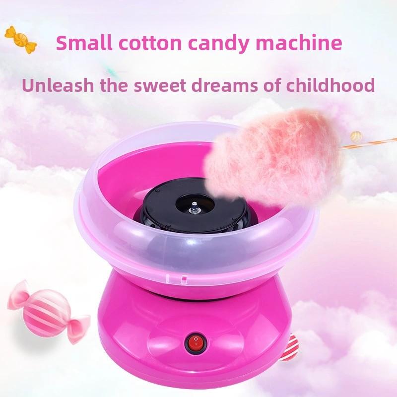 Máquina de algodón de azúcar eléctrica para niños, mini fabricante automático de dulces para el hogar