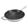 Wok Pan 304 Stainless Steel Stir Fry Wok Round Non Stick Honeycomb Skillet Deep Frying Pan