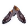 Fashion Luxury Genuine Leather Shoes Men Oxford Casual Business Office Shoes Comfortable Formal Lace Up Pointed Toe Dress Wedding Shoes