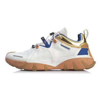 Li Ning Badfive Chicheng Weichu Youcai Low Top Basketball Shoes Men Basketball Shoes Off-White AGBQ123-1