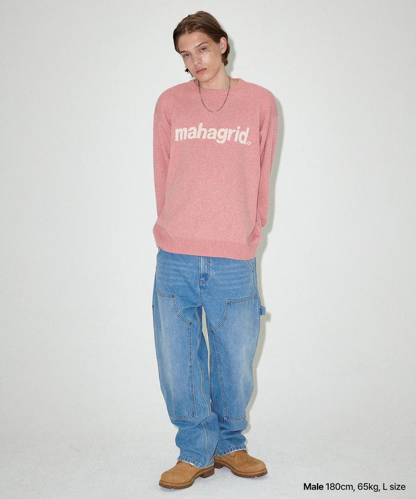 MAHAGRID Basic Logo Knit Sweater Pink(Mg2Efmk620A)