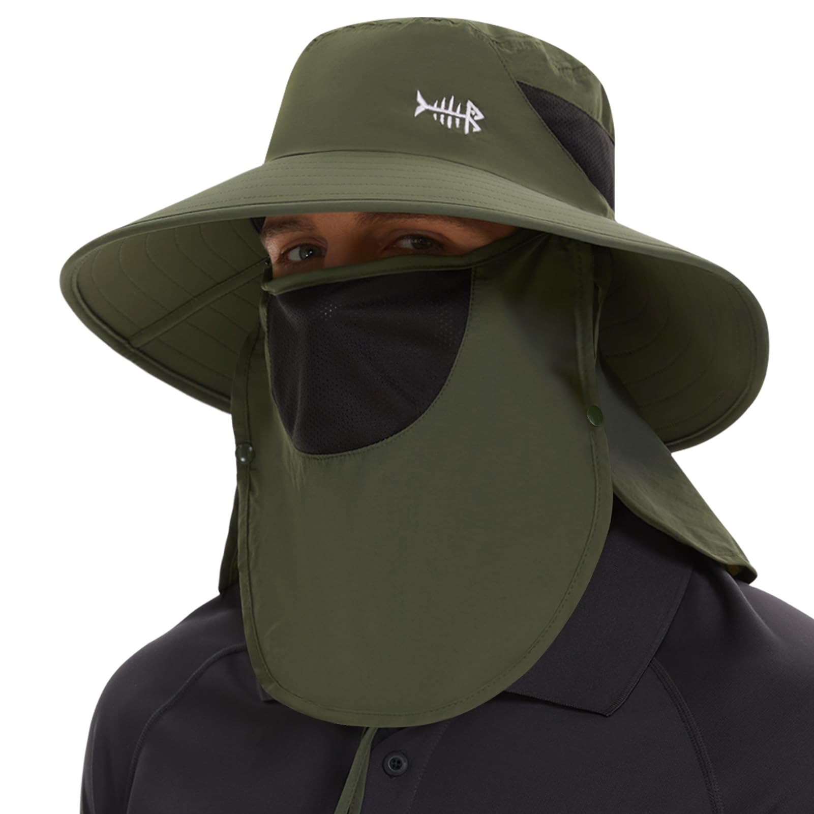 

Bassdash Foldable Fishing Hat with Sun UPF Unisex 360° Protection, 3-Way Protection, 50+ Water-Repellent,