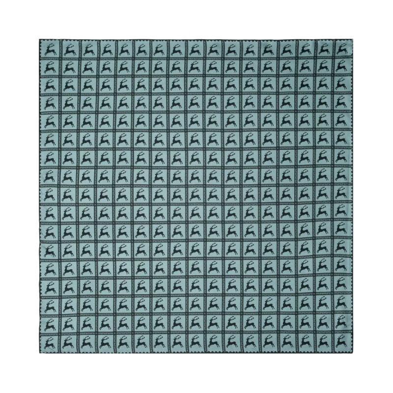 Men s Retro Deer Print Silk Scarf One Size