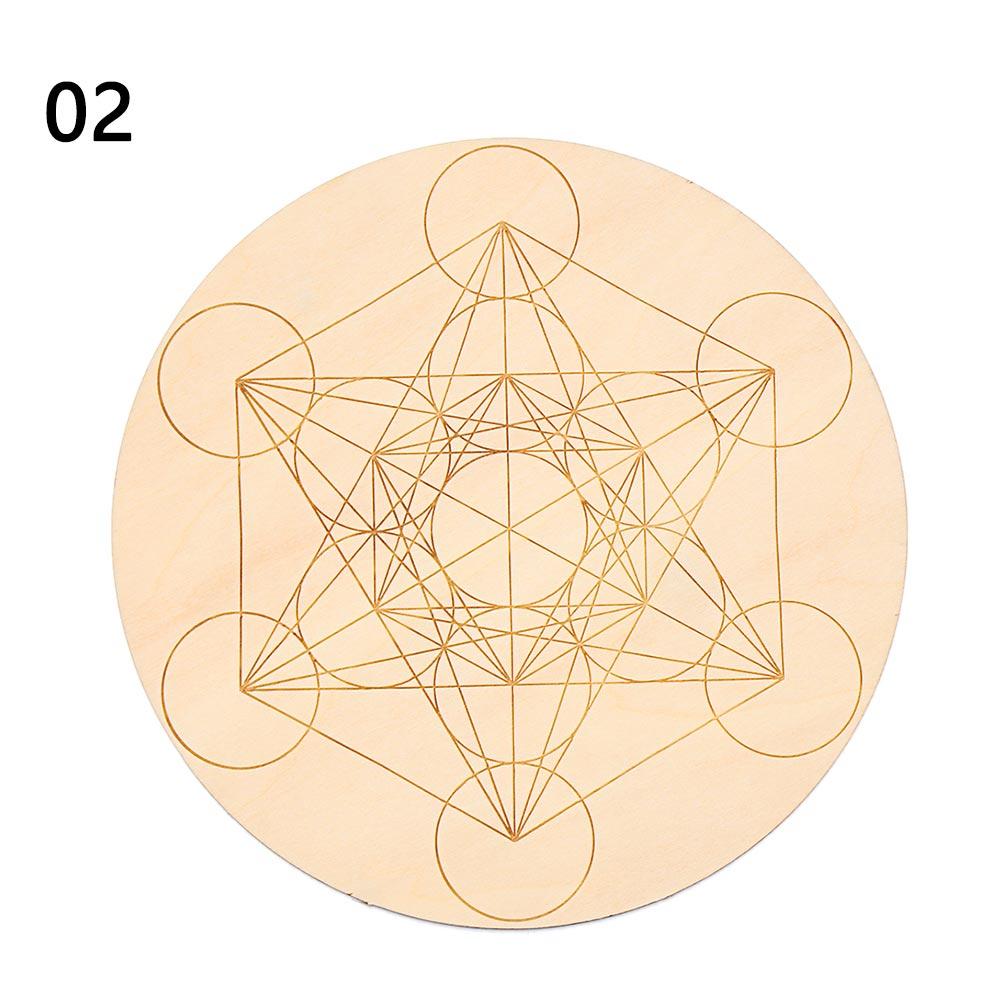 Energy Mat Wooden Coaster Wedding Sign Healing Disc Flower Of Life Sacred Geometry Home Wall Decor Pendant Hanging Craft