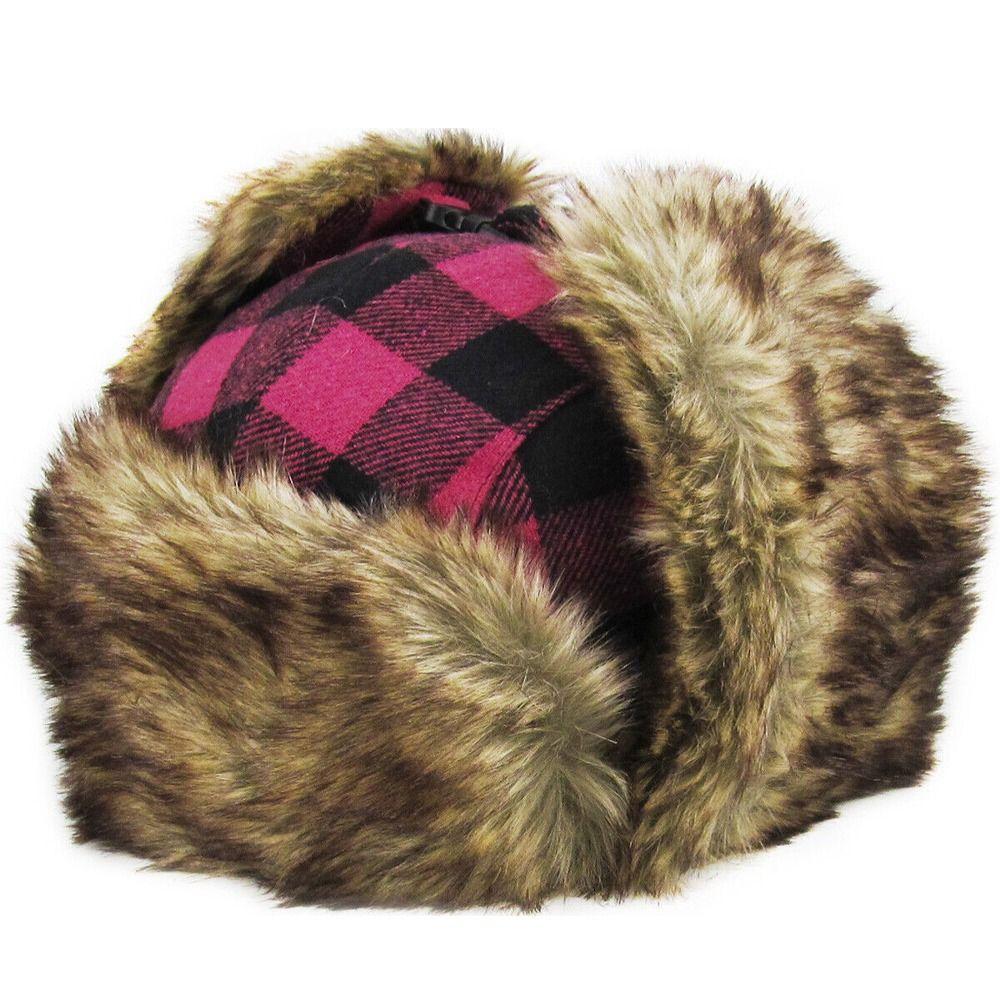 Trapper Russian Plaid Pilot Caps Fur Ear Muff Hats Men Hats Korean Beanies Hats Earflap Caps